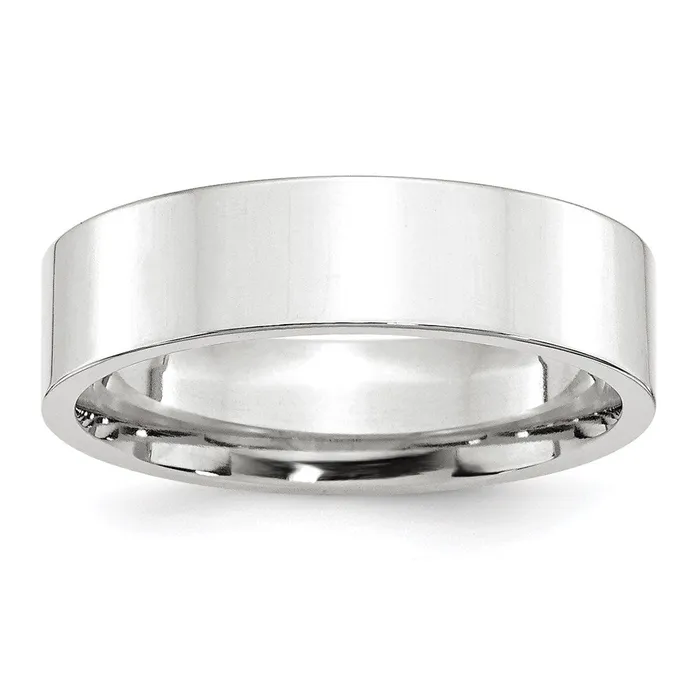Goldia Rings Solid 18K White Gold 6mm Standard Flat Comfort Fit MensWomens Wedding Band Ring Size 95 Goldia Rings Solid 18K White Gold 6mm Standard Flat Comfort Fit MensWomens Wedding Band Ring Size 95