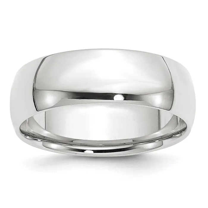Goldia Rings Solid 18K White Gold 7mm Light Weight Comfort Fit MensWomens Wedding Band Ring Size 105 Goldia Rings Solid 18K White Gold 7mm Light Weight Comfort Fit MensWomens Wedding Band Ring Size 105