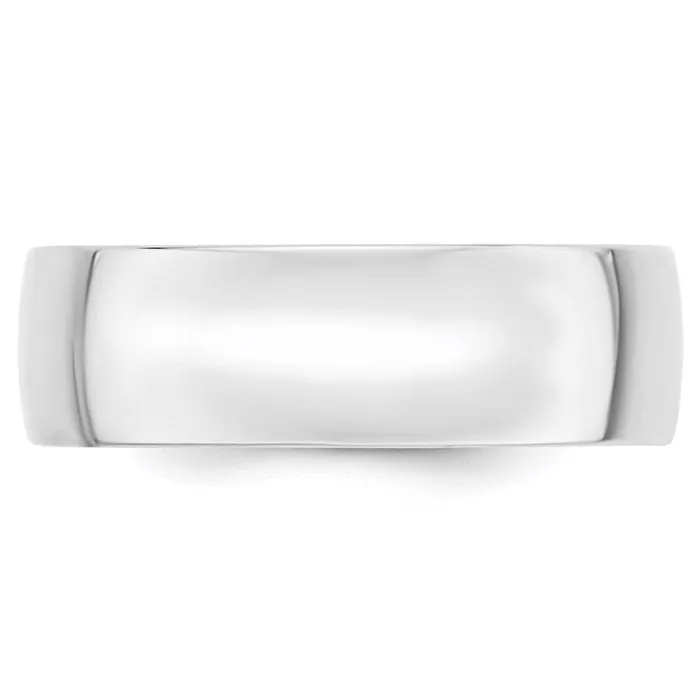 Goldia Rings Solid 18K White Gold 7mm Light Weight Comfort Fit MensWomens Wedding Band Ring Size 105 Goldia Rings Solid 18K White Gold 7mm Light Weight Comfort Fit MensWomens Wedding Band Ring Size 105