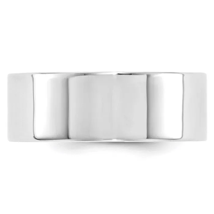 Goldia Rings Solid 18K White Gold 8mm Standard Flat Comfort Fit MensWomens Wedding Band Ring Size 5 Goldia Rings Solid 18K White Gold 8mm Standard Flat Comfort Fit MensWomens Wedding Band Ring Size 5