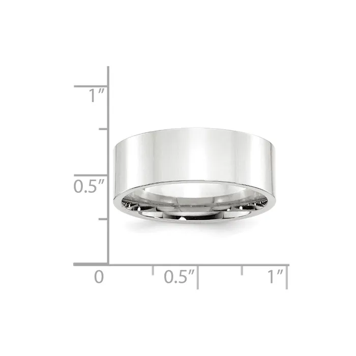 Goldia Rings Solid 18K White Gold 8mm Standard Flat Comfort Fit MensWomens Wedding Band Ring Size 5 Goldia Rings Solid 18K White Gold 8mm Standard Flat Comfort Fit MensWomens Wedding Band Ring Size 5