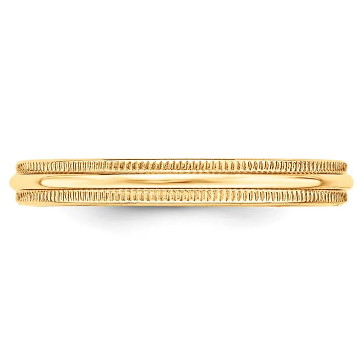 Goldia Rings Solid 18K Yellow Gold 3mm Milgrain HalfRound Wedding MensWomens Wedding Band Ring Size 85 Goldia Rings Solid 18K Yellow Gold 3mm Milgrain HalfRound Wedding MensWomens Wedding Band Ring Size 85