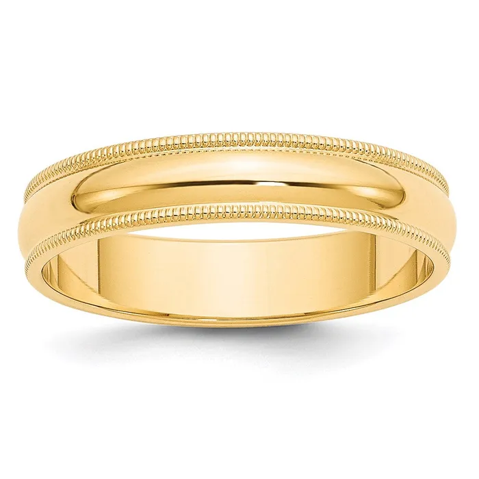 Goldia Rings Solid 18K Yellow Gold 5mm Milgrain Half Round MensWomens Wedding Band Ring Size 13 Goldia Rings Solid 18K Yellow Gold 5mm Milgrain Half Round MensWomens Wedding Band Ring Size 13