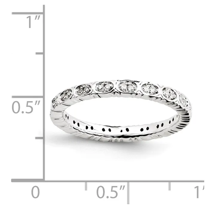 Goldia Rings Sterling Silver Stackable Expressions Diamond Ring
