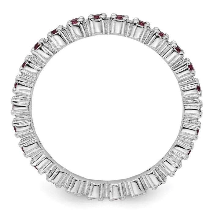 Goldia Rings Sterling Silver Stackable Expressions Rhodolite Garnet Ring