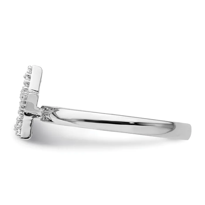 Goldia Rings Sterling Silver Stackable Expressions Star Diamond Ring
