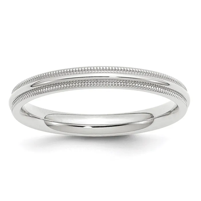 Goldia Solid 10K White Gold 3mm Milgrain Comfort Fit MensWomens Wedding Band Ring Size 55 Rings Goldia Solid 10K White Gold 3mm Milgrain Comfort Fit MensWomens Wedding Band Ring Size 55 Rings