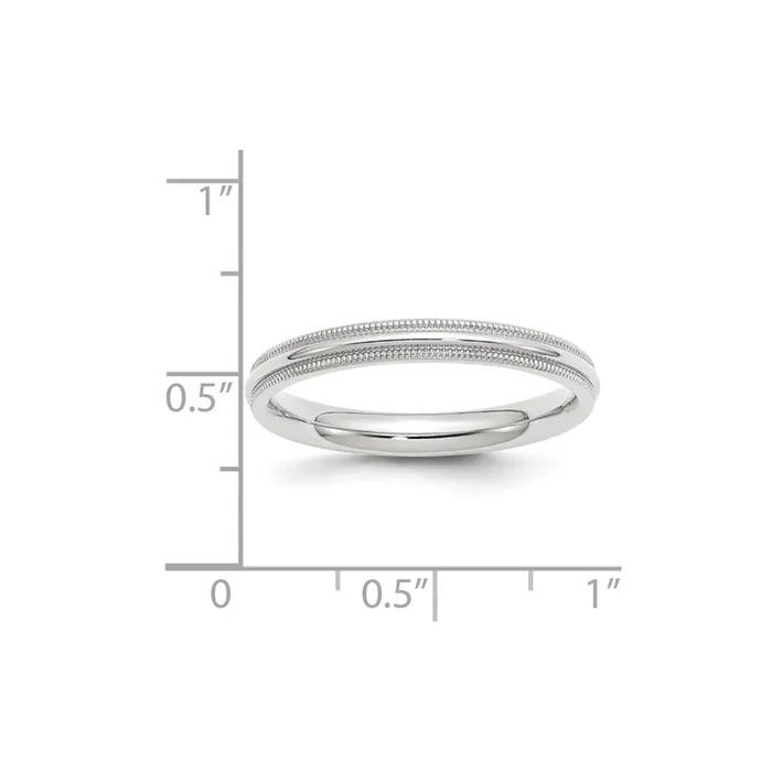 Goldia Solid 10K White Gold 3mm Milgrain Comfort Fit MensWomens Wedding Band Ring Size 55 Rings Goldia Solid 10K White Gold 3mm Milgrain Comfort Fit MensWomens Wedding Band Ring Size 55 Rings
