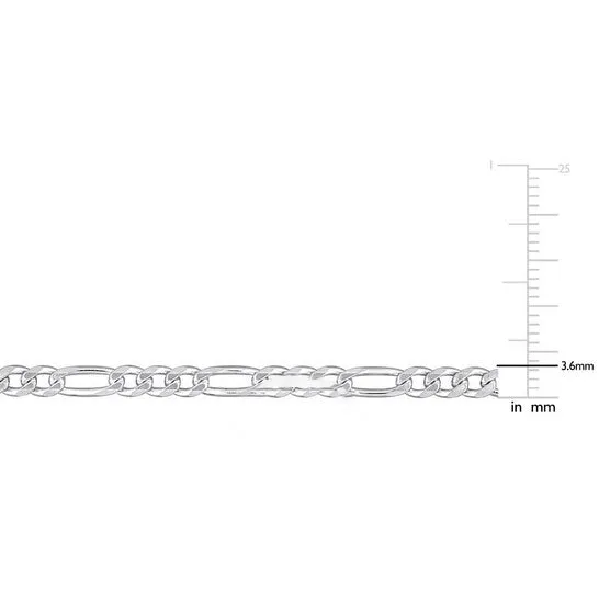 JMS always Bracelets Original AMOUR 38mm Figaro Chain Bracelet In Sterling Silver 75 In JMS always Bracelets Original AMOUR 38mm Figaro Chain Bracelet In Sterling Silver 75 In