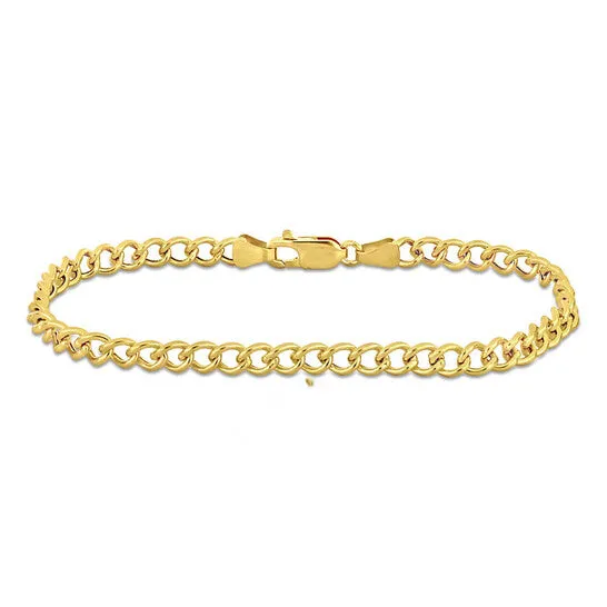 JMS always Bracelets Original AMOUR 41mm Curb Chain Bracelet In 14K Yellow Gold 9 In JMS always Bracelets Original AMOUR 41mm Curb Chain Bracelet In 14K Yellow Gold 9 In