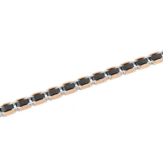 JMS always Bracelets Original Robert Alton Stainless Steel with Black Rose Finish Mens Bracelet JMS always Bracelets Original Robert Alton Stainless Steel with Black Rose Finish Mens Bracelet