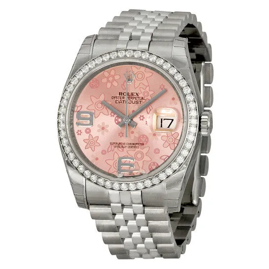 JMS always Bracelets Original Rolex Oyster Perpetual Datejust 36 Pink Floral Dial Stainless Steel Jubilee Bracelet Automatic Ladies Watch 116244PFAJ JMS always Bracelets Original Rolex Oyster Perpetual Datejust 36 Pink Floral Dial Stainless Steel Jubilee Bracelet Automatic Ladies Watch 116244PFAJ
