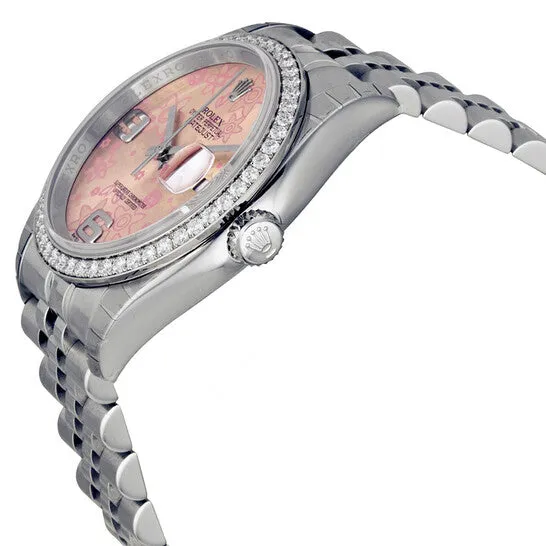 JMS always Bracelets Original Rolex Oyster Perpetual Datejust 36 Pink Floral Dial Stainless Steel Jubilee Bracelet Automatic Ladies Watch 116244PFAJ JMS always Bracelets Original Rolex Oyster Perpetual Datejust 36 Pink Floral Dial Stainless Steel Jubilee Bracelet Automatic Ladies Watch 116244PFAJ