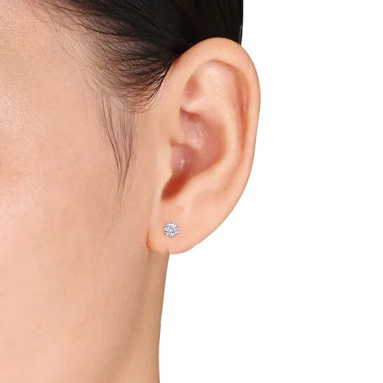 JMS always Earrings Original Created Forever 58 CT TW Lab Created Diamond Hexagon Stud Earrings in 14k White Gold JMS always Earrings Original Created Forever 58 CT TW Lab Created Diamond Hexagon Stud Earrings in 14k White Gold