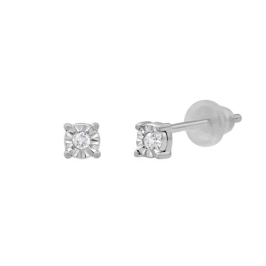 JMS always Earrings Original Diamond Muse 002 cttw White Gold Over Sterling Silver Round Diamond Stud Earrings for Women JMS always Earrings Original Diamond Muse 002 cttw White Gold Over Sterling Silver Round Diamond Stud Earrings for Women