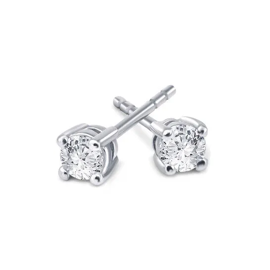 JMS always Earrings Original Diamond Muse 020 cttw 14KT White Gold Round Cut Diamond Stud Earrings for Women JMS always Earrings Original Diamond Muse 020 cttw 14KT White Gold Round Cut Diamond Stud Earrings for Women