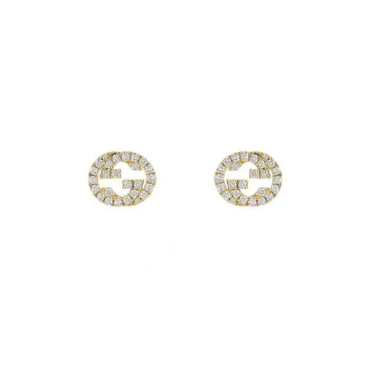 JMS always Earrings Original Gucci Interlocking G 18Ct Yellow Gold 038Ct Diamond Stud Earrings Ybd729408002 JMS always Earrings Original Gucci Interlocking G 18Ct Yellow Gold 038Ct Diamond Stud Earrings Ybd729408002