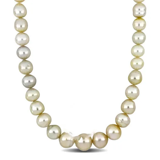 JMS always Necklaces Original AMOUR 18 in 1216mm Offround Golden South Sea Cultured Multicolored Pearl Necklace In 14K Yellow Gold JMS always Necklaces Original AMOUR 18 in 1216mm Offround Golden South Sea Cultured Multicolored Pearl Necklace In 14K Yellow Gold