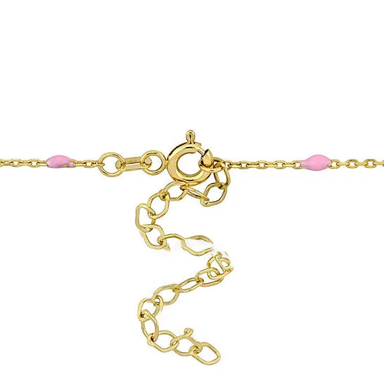 JMS always Necklaces Original Amour Pink Enamel Butterfly Necklace In 14K Yellow Gold JMS always Necklaces Original Amour Pink Enamel Butterfly Necklace In 14K Yellow Gold