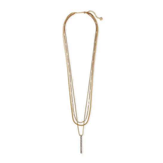 JMS always Necklaces Original Kendra Scott Jack Vintage Gold Plated Brass and Charcoal Grey Crystal Necklace 4217707097 JMS always Necklaces Original Kendra Scott Jack Vintage Gold Plated Brass and Charcoal Grey Crystal Necklace 4217707097