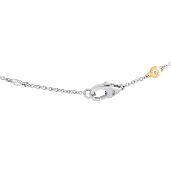 JMS always Necklaces Original LB Exclusive 18K White and Yellow Gold 132ct Diamond Station Necklace MF27 110223 JMS always Necklaces Original LB Exclusive 18K White and Yellow Gold 132ct Diamond Station Necklace MF27 110223