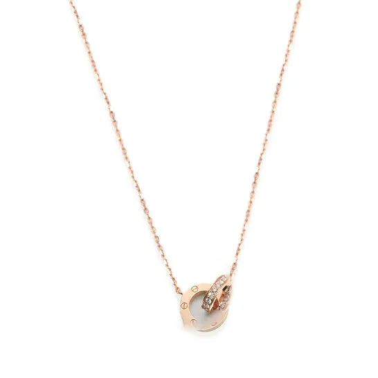 JMS always Necklaces Original PreOwned Cartier Love Necklace in 18K Rose Gold 03 CTW JMS always Necklaces Original PreOwned Cartier Love Necklace in 18K Rose Gold 03 CTW