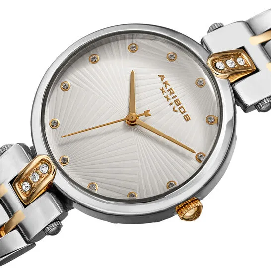 JMS always Original Akribos XXIV White Dial Twotone Ladies Watch AK1085TTG Rings JMS always Original Akribos XXIV White Dial Twotone Ladies Watch AK1085TTG Rings