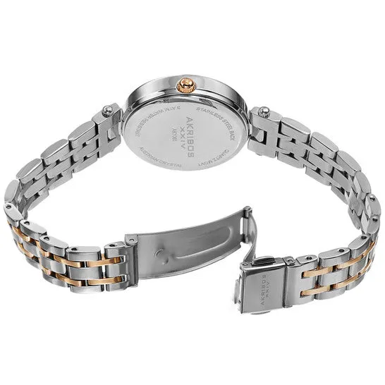 JMS always Original Akribos XXIV White Dial Twotone Ladies Watch AK1085TTG Rings JMS always Original Akribos XXIV White Dial Twotone Ladies Watch AK1085TTG Rings