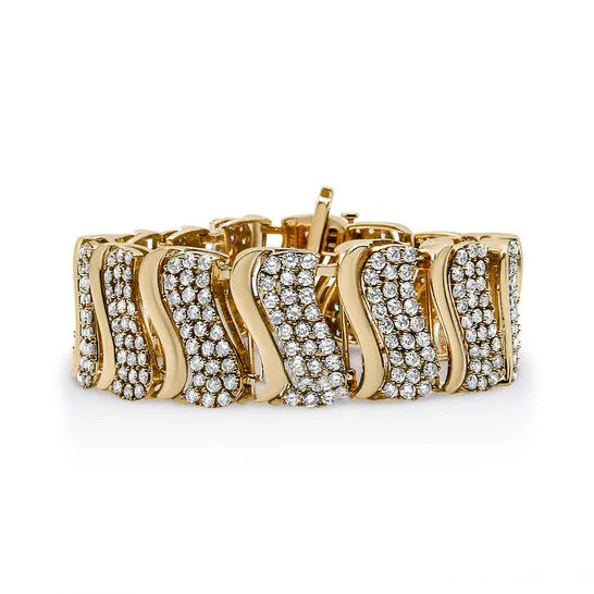 JMS always Original Haus of Brilliance 14K Yellow Gold 150 Cttw Diamond Chevron Wave 725 Inch Link Bracelet JK Color I1I2 Clarity Bracelets JMS always Original Haus of Brilliance 14K Yellow Gold 150 Cttw Diamond Chevron Wave 725 Inch Link Bracelet JK Color I1I2 Clarity Bracelets
