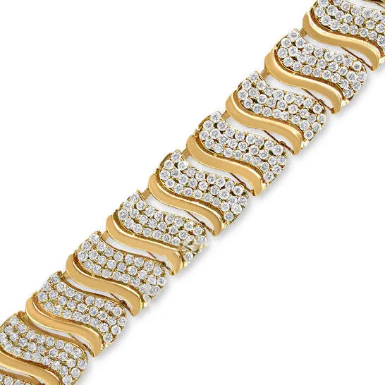 JMS always Original Haus of Brilliance 14K Yellow Gold 150 Cttw Diamond Chevron Wave 725 Inch Link Bracelet JK Color I1I2 Clarity Bracelets JMS always Original Haus of Brilliance 14K Yellow Gold 150 Cttw Diamond Chevron Wave 725 Inch Link Bracelet JK Color I1I2 Clarity Bracelets