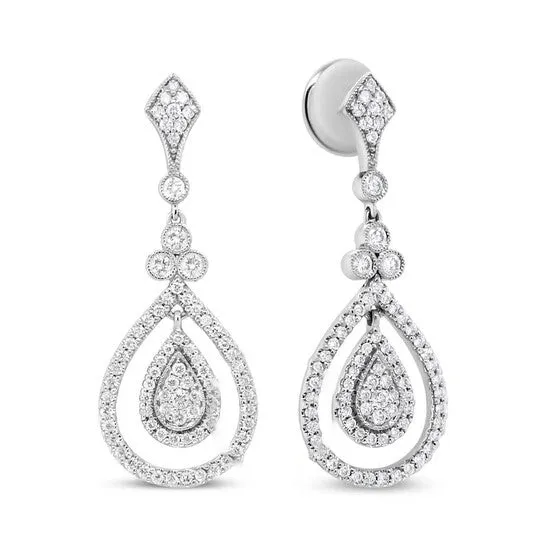 JMS always Original Haus of Brilliance 18K White Gold 1 14 Cttw Round Diamond Openwork TeardropShaped Dangle Earrings FG Color VS1VS2 Clarity Earrings JMS always Original Haus of Brilliance 18K White Gold 1 14 Cttw Round Diamond Openwork TeardropShaped Dangle Earrings FG Color VS1VS2 Clarity Earrings