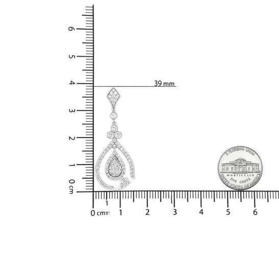 JMS always Original Haus of Brilliance 18K White Gold 1 14 Cttw Round Diamond Openwork TeardropShaped Dangle Earrings FG Color VS1VS2 Clarity Earrings JMS always Original Haus of Brilliance 18K White Gold 1 14 Cttw Round Diamond Openwork TeardropShaped Dangle Earrings FG Color VS1VS2 Clarity Earrings