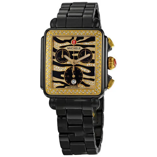 JMS always Original Michele Deco Safari Cheetah Black Ceramic Ladies Watch MWW06F000012 Watches JMS always Original Michele Deco Safari Cheetah Black Ceramic Ladies Watch MWW06F000012 Watches