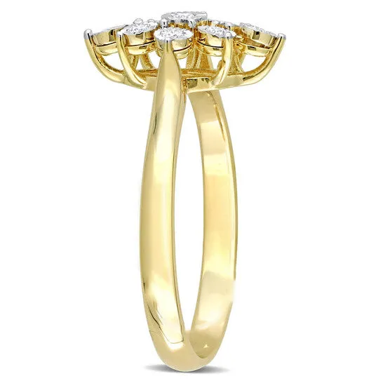 JMS always Rings Original Amour 18 CT TDW Diamond Bezel Set Ring in 14k TwoTone Yellow and White Gold JMS always Rings Original Amour 18 CT TDW Diamond Bezel Set Ring in 14k TwoTone Yellow and White Gold