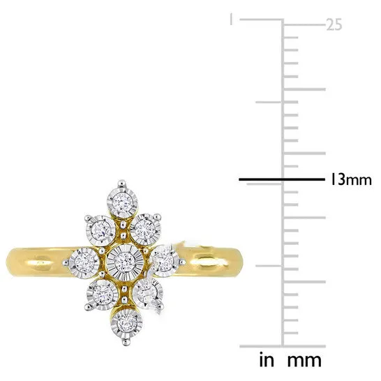 JMS always Rings Original Amour 18 CT TDW Diamond Bezel Set Ring in 14k TwoTone Yellow and White Gold JMS always Rings Original Amour 18 CT TDW Diamond Bezel Set Ring in 14k TwoTone Yellow and White Gold