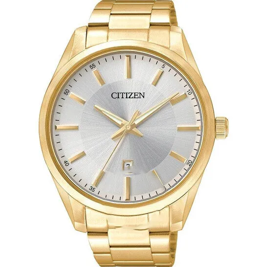 JMS always Rings Original Citizen Quartz Silver Dial Yellow Goldtone Mens Watch BI103258A JMS always Rings Original Citizen Quartz Silver Dial Yellow Goldtone Mens Watch BI103258A