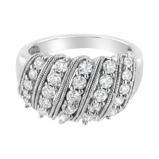JMS always Rings Original Haus of Brilliance 925 Sterling Silver 1 cttw LabGrown Diamond Cluster Band Ring FG Color VS2SI1 Clarity Size 7 JMS always Rings Original Haus of Brilliance 925 Sterling Silver 1 cttw LabGrown Diamond Cluster Band Ring FG Color VS2SI1 Clarity Size 7