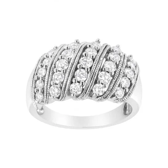 JMS always Rings Original Haus of Brilliance 925 Sterling Silver 1 cttw LabGrown Diamond Cluster Band Ring FG Color VS2SI1 Clarity Size 7 JMS always Rings Original Haus of Brilliance 925 Sterling Silver 1 cttw LabGrown Diamond Cluster Band Ring FG Color VS2SI1 Clarity Size 7