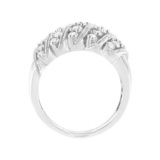 JMS always Rings Original Haus of Brilliance 925 Sterling Silver 1 cttw LabGrown Diamond Cluster Band Ring FG Color VS2SI1 Clarity Size 7 JMS always Rings Original Haus of Brilliance 925 Sterling Silver 1 cttw LabGrown Diamond Cluster Band Ring FG Color VS2SI1 Clarity Size 7