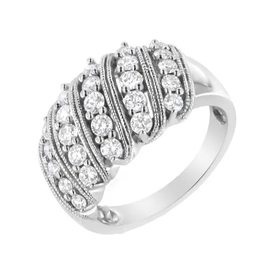 JMS always Rings Original Haus of Brilliance 925 Sterling Silver 1 cttw LabGrown Diamond Cluster Band Ring FG Color VS2SI1 Clarity Size 7 JMS always Rings Original Haus of Brilliance 925 Sterling Silver 1 cttw LabGrown Diamond Cluster Band Ring FG Color VS2SI1 Clarity Size 7