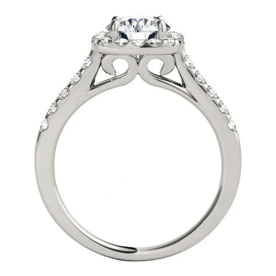 JMS always Rings Original Maulijewels 153 Carat Halo Diamond Moissanite Engagement Ring In 14K Solid White Gold JMS always Rings Original Maulijewels 153 Carat Halo Diamond Moissanite Engagement Ring In 14K Solid White Gold