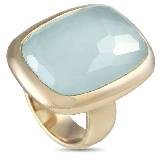 JMS always Rings Original PreOwned Pomellato 18K Yellow Gold Aquamarine Ring JMS always Rings Original PreOwned Pomellato 18K Yellow Gold Aquamarine Ring