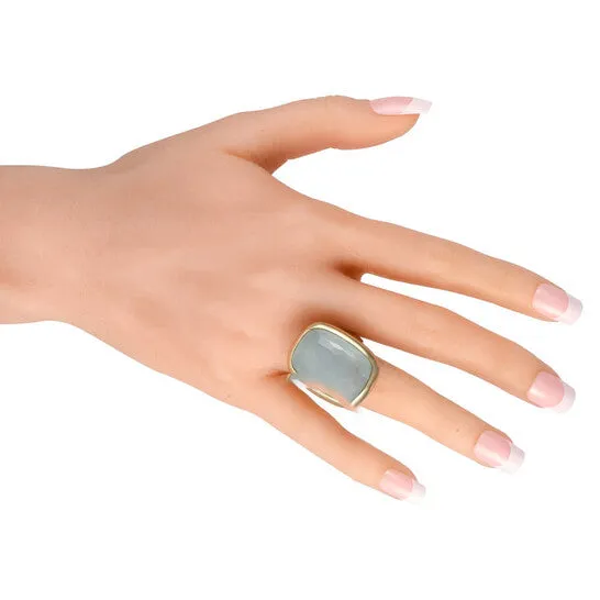 JMS always Rings Original PreOwned Pomellato 18K Yellow Gold Aquamarine Ring JMS always Rings Original PreOwned Pomellato 18K Yellow Gold Aquamarine Ring
