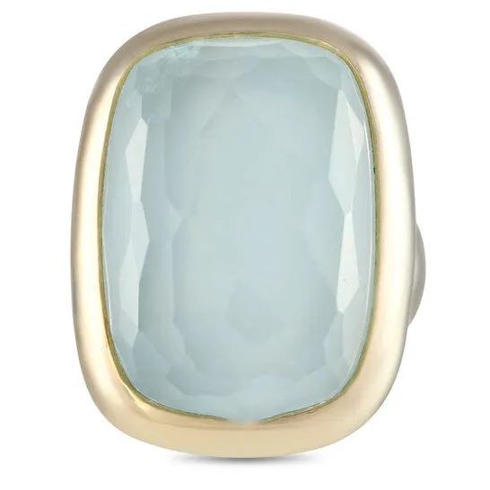 JMS always Rings Original PreOwned Pomellato 18K Yellow Gold Aquamarine Ring JMS always Rings Original PreOwned Pomellato 18K Yellow Gold Aquamarine Ring