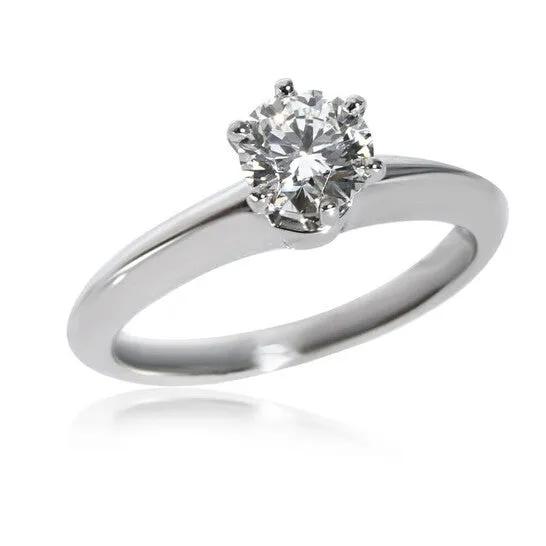 JMS always Rings Original PreOwned Tiffany Co Diamond Solitaire Engagement Ring in Platinum I VS2 062 CTW JMS always Rings Original PreOwned Tiffany Co Diamond Solitaire Engagement Ring in Platinum I VS2 062 CTW