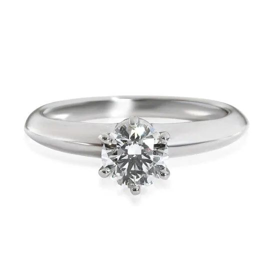 JMS always Rings Original PreOwned Tiffany Co Diamond Solitaire Engagement Ring in Platinum I VS2 062 CTW JMS always Rings Original PreOwned Tiffany Co Diamond Solitaire Engagement Ring in Platinum I VS2 062 CTW