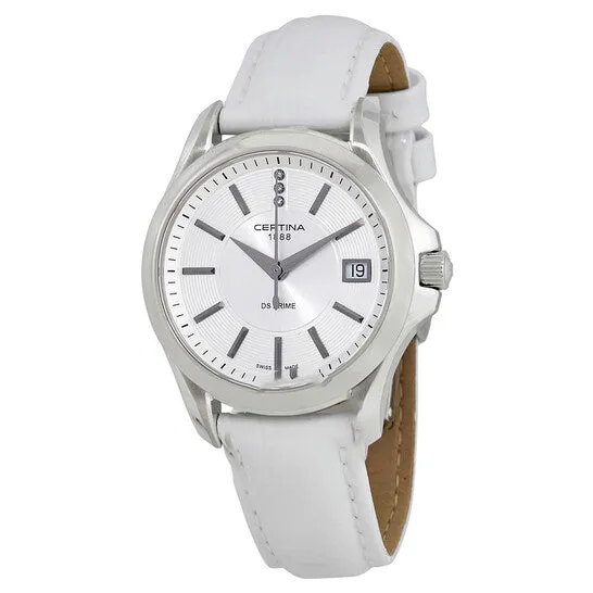 JMS always Watches Original Certina DS Prime Round Genuine White Leather Ladies Quartz Watch C0042101603600 JMS always Watches Original Certina DS Prime Round Genuine White Leather Ladies Quartz Watch C0042101603600