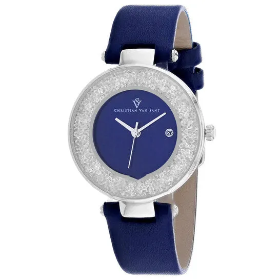 JMS always Watches Original Christian Van Sant Dazzle Quartz Blue Dial Ladies Watch CV1222 JMS always Watches Original Christian Van Sant Dazzle Quartz Blue Dial Ladies Watch CV1222