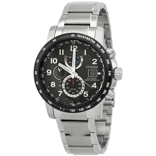 JMS always Watches Original Citizen Perpetual Alarm World Time Chronograph GMT Black Dial Watch AT812483E JMS always Watches Original Citizen Perpetual Alarm World Time Chronograph GMT Black Dial Watch AT812483E