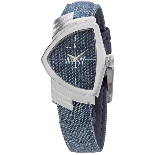 JMS always Watches Original Hamilton Ventura Quartz Blue Denim Dial Ladies Watch H24211941 JMS always Watches Original Hamilton Ventura Quartz Blue Denim Dial Ladies Watch H24211941